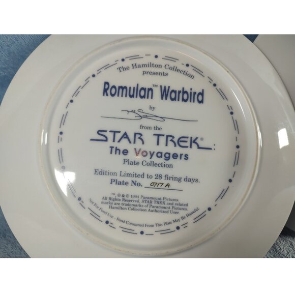 Star Trek The Voyagers Plate Collection, Plates no. 0717A and 4565A - Picture 6 of 6